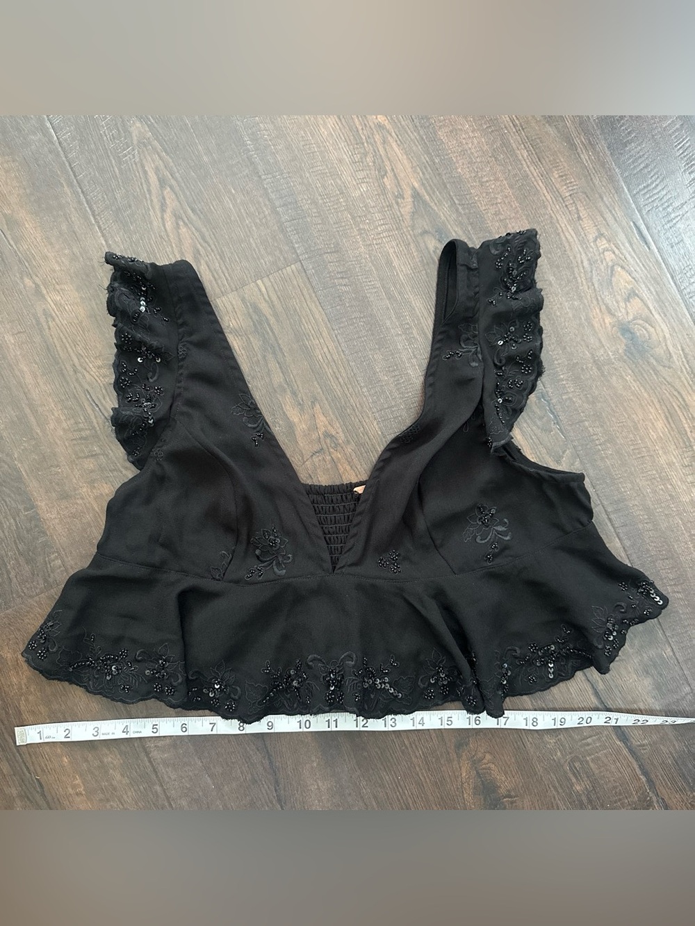 Free People Beaded Crop Top